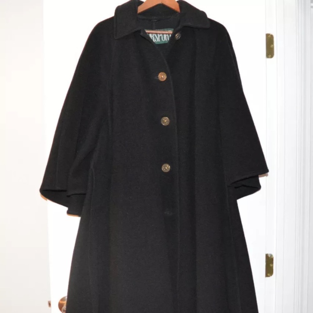 Long black Wool coat

 Size M